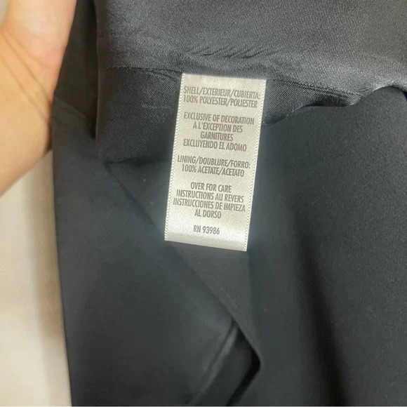 PETITE SOPHISTICATE BLACK SZ 2 Rhinstone Formal Cocktail Mother Of Bride Dress - Picture 9 of 10